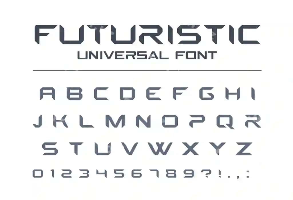 Kelajakchi universal shrift geometric kelajak tekhno alfavit harflari | Futuristic universal font geometric future techno alphabet letters