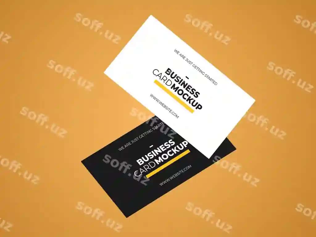 Realistik biznes karta shabloni | Realistic business card mockup template