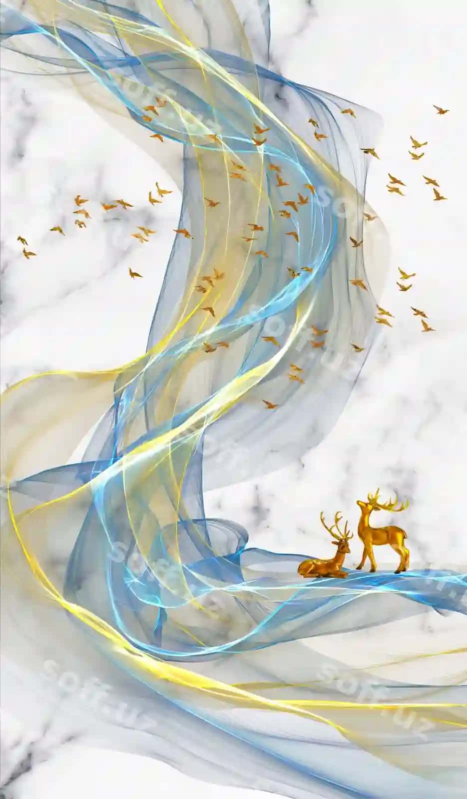 Abstrakt landskap orqa fonda oltin zamonaviy devor varaqi zamonaviy san'at devor rasmlari gijim moda | Abstract landscape background golden modern wallpaper modern art wall murals carpet fashion