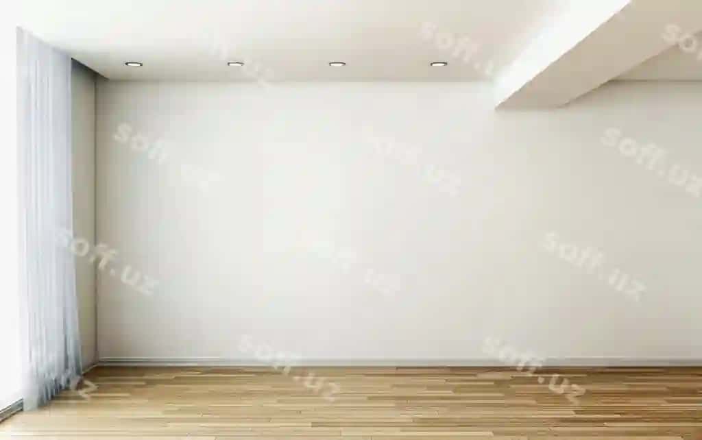 Zamonaviy yorqin ichki dekoratsiyasi bo'sh xona 3d render illustratsiyasi | Modern bright interiors empty room 3d rendering illustration