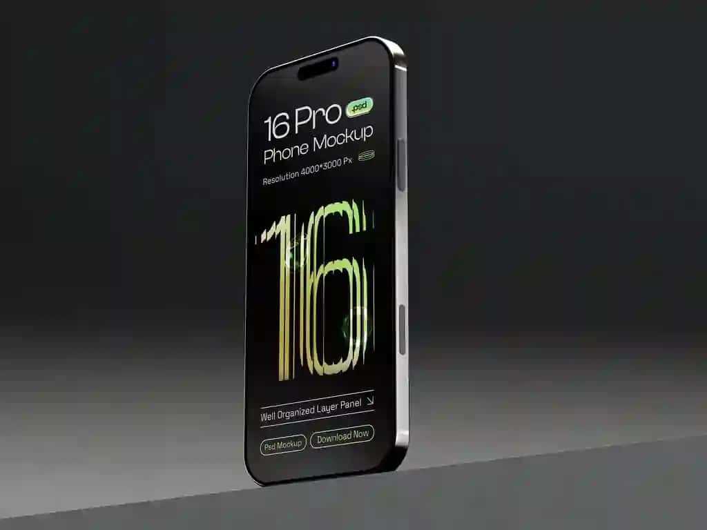 Yangi smartfon 16 pro maketi | New smartphone 16 pro mockup