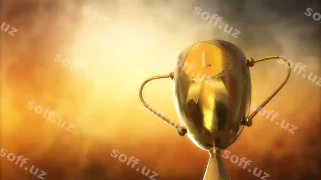 Uch o'lchovli trofey oltin mukofot uch o'lchovli illustratsiya | 3d trophy gold award 3d illustration