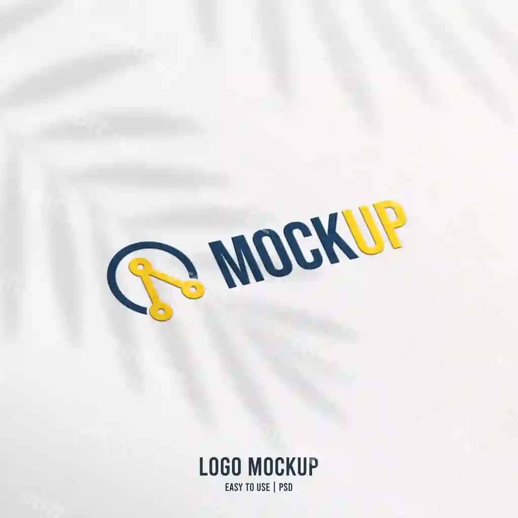 Realistik logotip qog'oz logotip mockup brend taqdimoti | Realistic logo paper logo mockup brand presentation