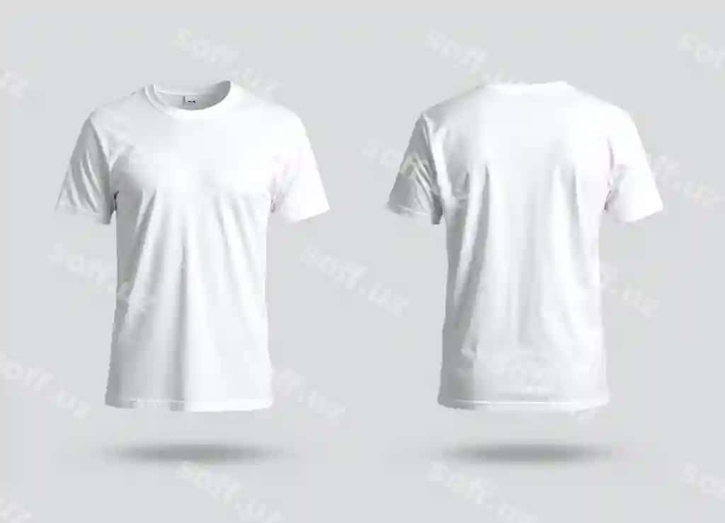 Oq futbolka mockup old va orqa ko'rinishi | White t shirt mockup front back view