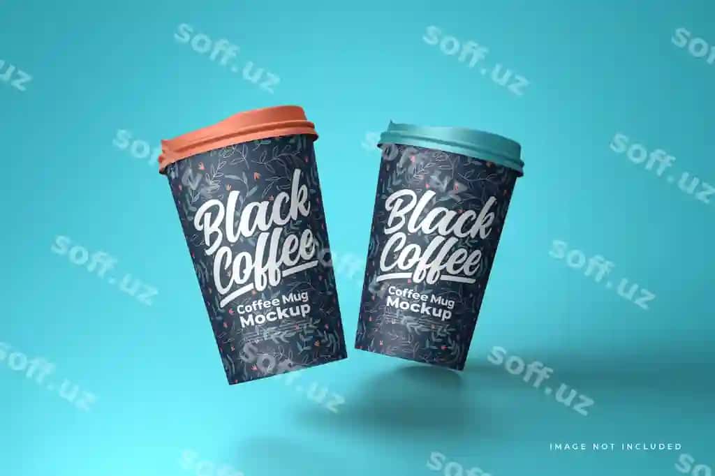 Haqiqiy qog'ozli kofe stakanchi mockup | Realistic paper coffee cup mockup