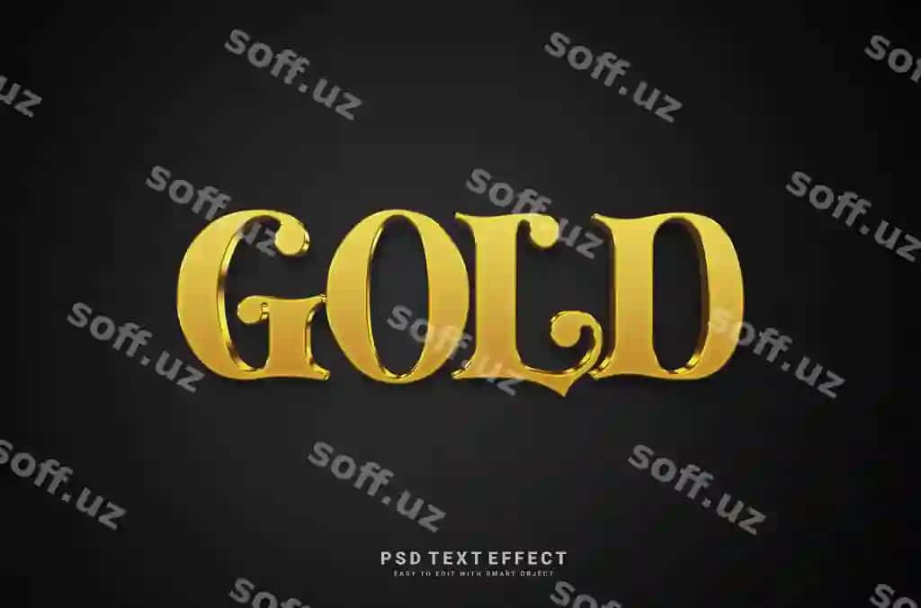 Oltin matn effekti | Gold text effect