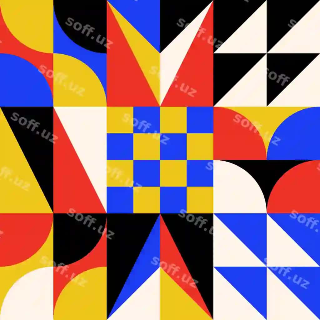 Mozaika geometric Bauhaus pattern vektor illustratsiya | Mosaic geometric bauhaus patter vector illustration