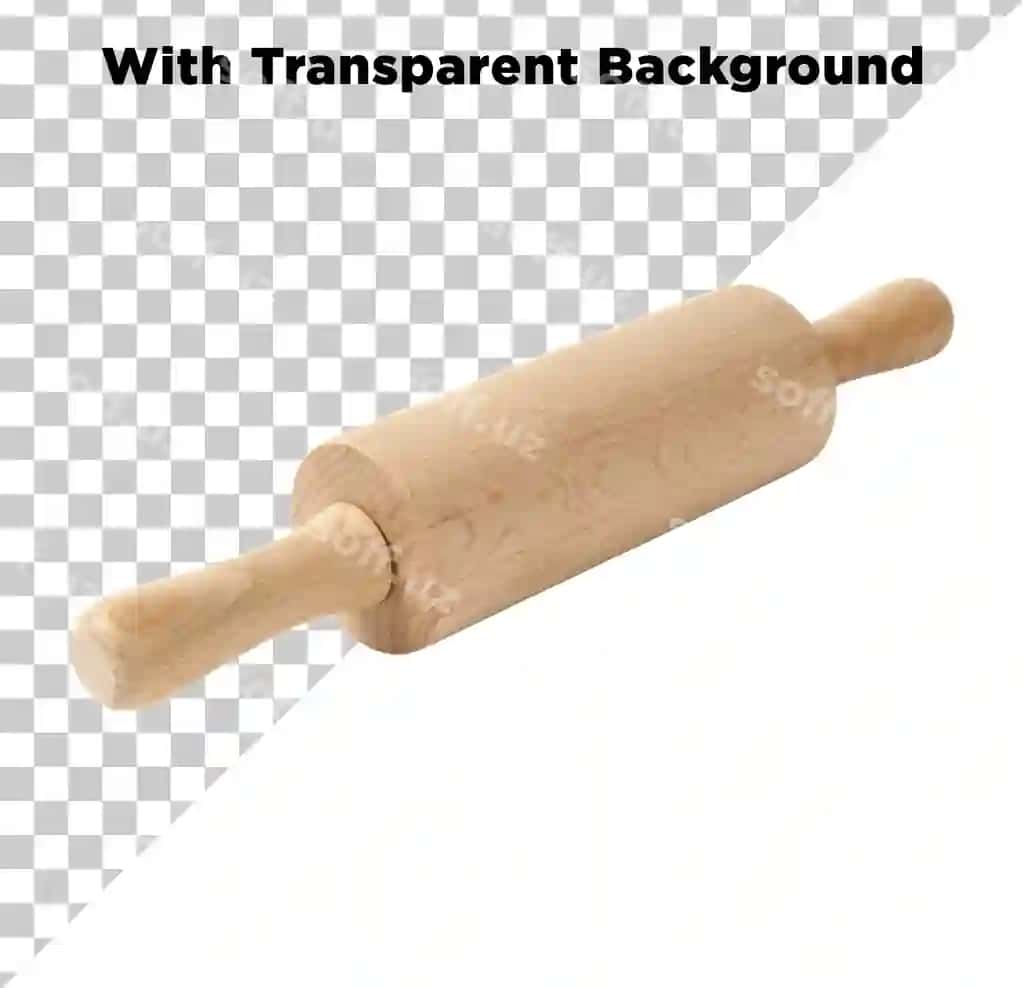 Yog'och prokat belan oshxona anjomlari png psd izolyatsiya qilingan shaffof | Wooden rolling pin belan kitchenware png psd isolated transparent