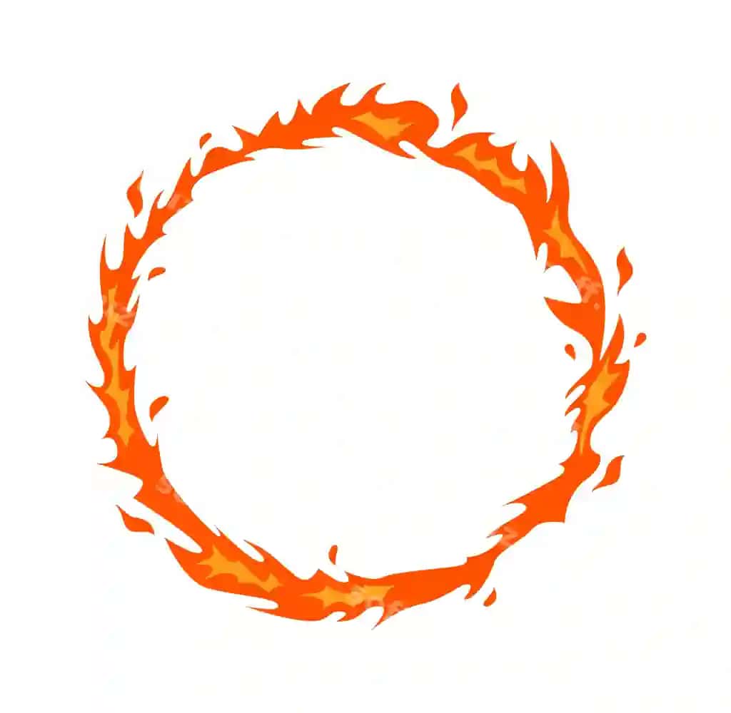Yonuvchi olov flama freymi vektor illustratsiyasi | Burning fire flame frame vector illustration