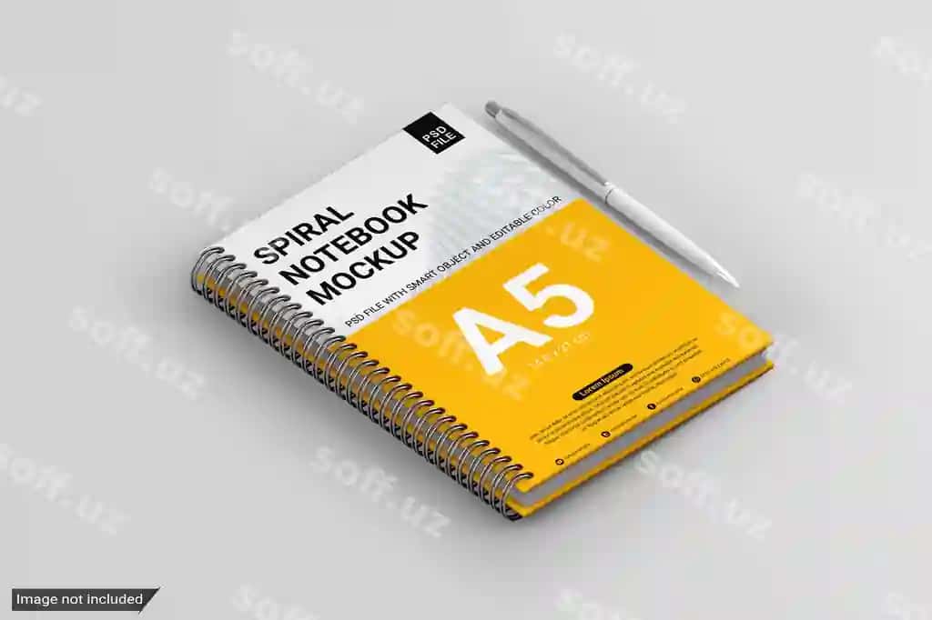 Spiral notebook mockup | Spiral notebook mockup