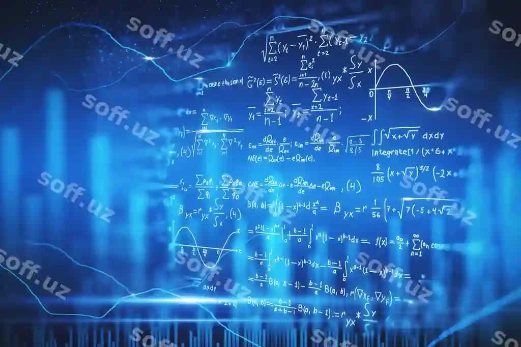 Raqamli matematik formullar devor parambli | Digital mathematical formulas wallpaper