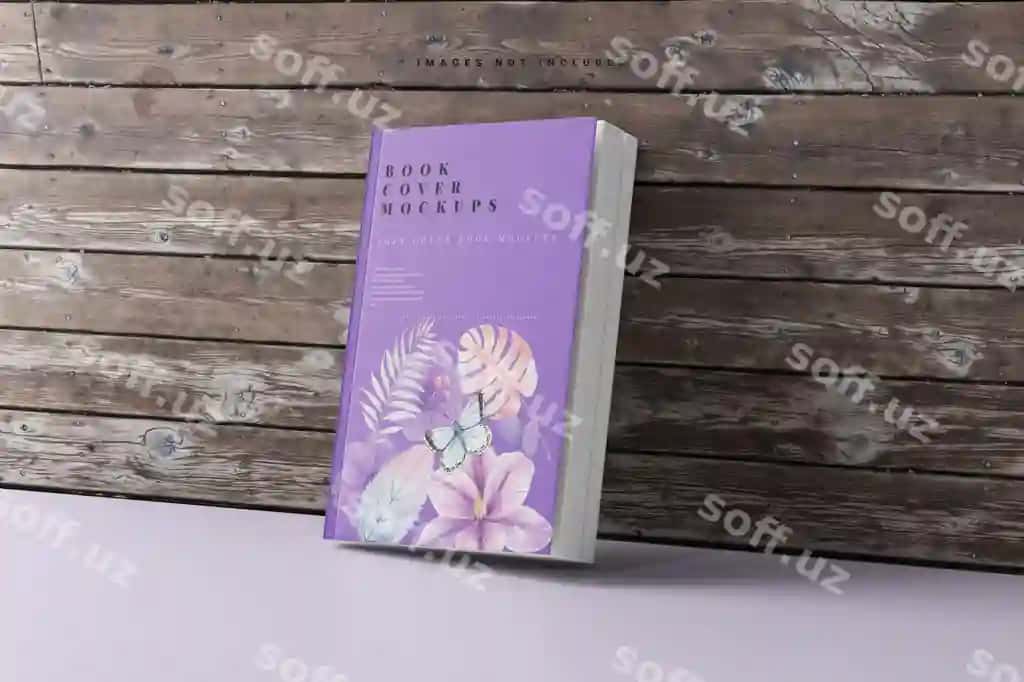 Yumshoq muqovali kitob maketi | Soft cover book mockup