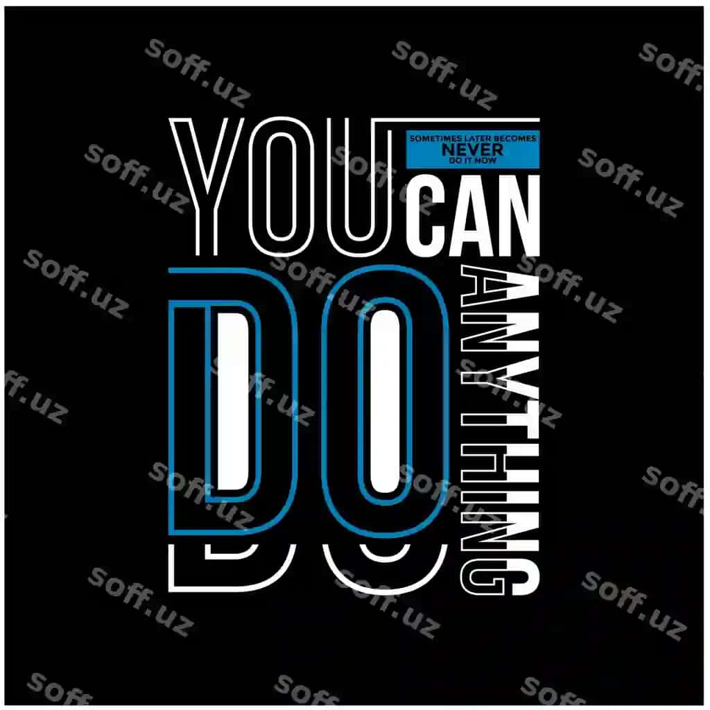 Siz buni qila olasiz iqtiboslar slovan motivatsiya qilingan tipografiya dizayn vektor illustratsiya | You can it quotes slogan motivated typography design vector illustration