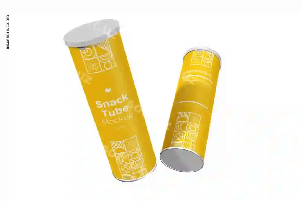 124g snek tuba suzuvchi model | 124g snack tube mockup floating