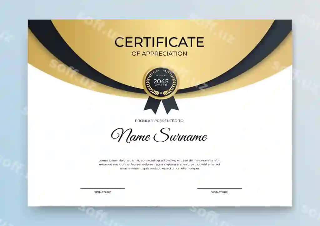 Sertifikat shablon banneri abstrakt geometric shakl bosmasi | Certificate template banner with abstract geometric shape print
