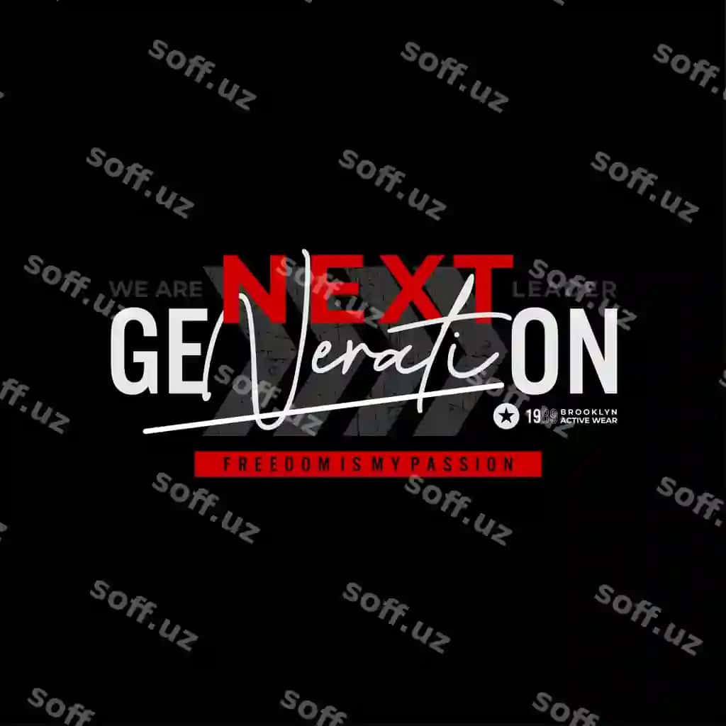 Avlod tipografiyasi futbolka kiyim dizayni | Generation typography t shirt apparel design