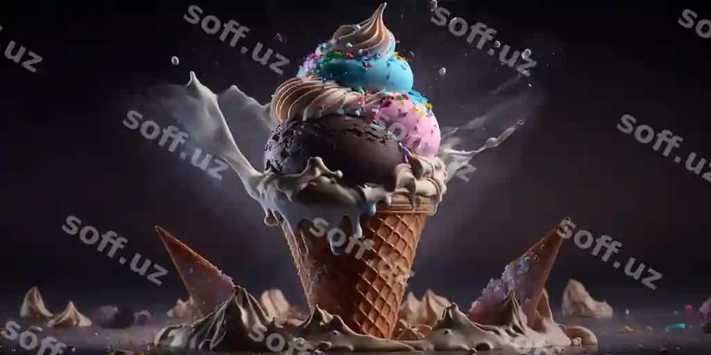 Shokoladli boylik muzqaymoq aylanmasi | Chocolaty decadent ice cream swirl