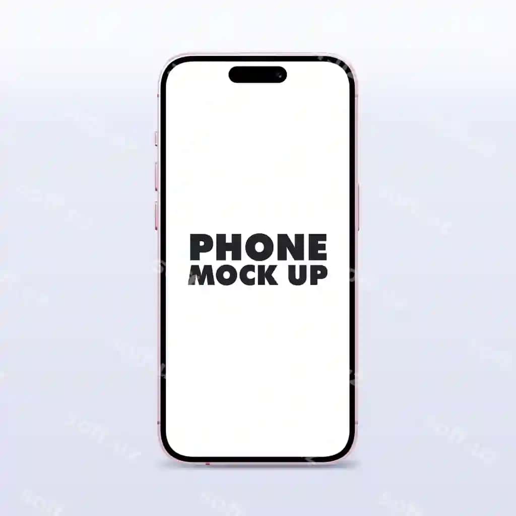 Pink telefon mockup shabloni | Pink phone mockup template