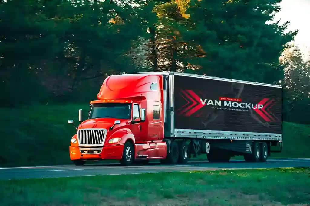 Yuk mashinasi maketi | Truck mockup