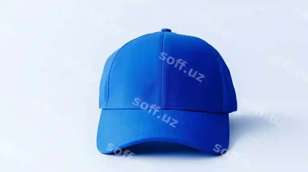 Foto Qirollik ko'k papka oq fonda ajraltirilgan | Photo royal blue dad cap isolated white background