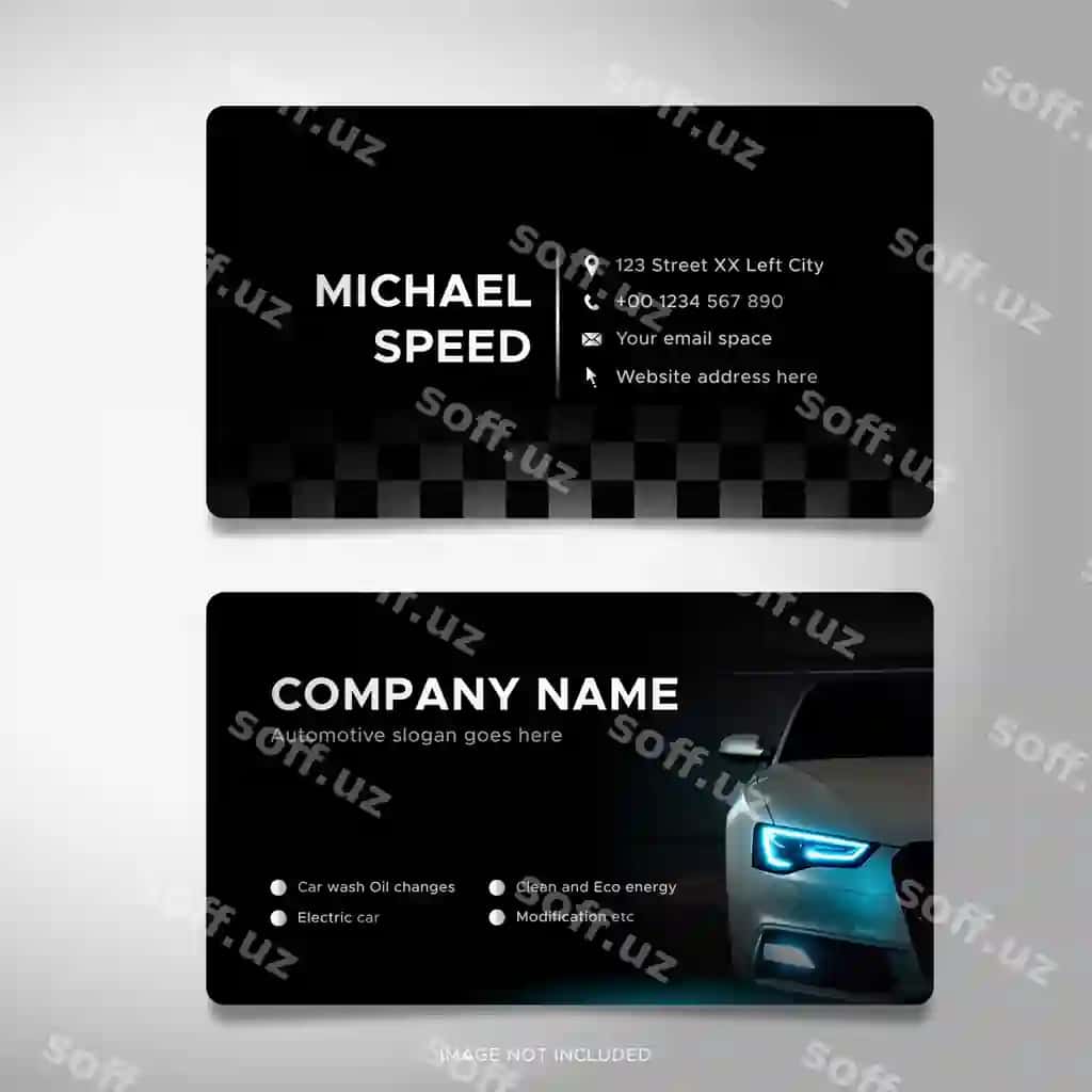 Avtomobil biznes kartasi | Automotive business card