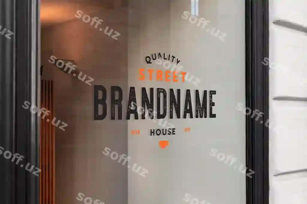 Oyna belgi mockup | Window sign mockup
