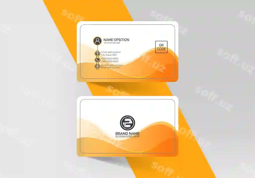 Zamonaviy mavhum biznes karta shablonlari dizayni | Modern abstract business card template design
