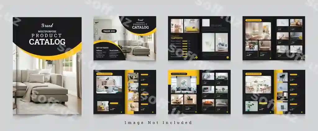 Zamonaviy A4 Mahsulot Katalogi Dizayn Shabloni Mavjud Kompaniyaning Mahsuloti | Modern a4 product catalog design template layout company product