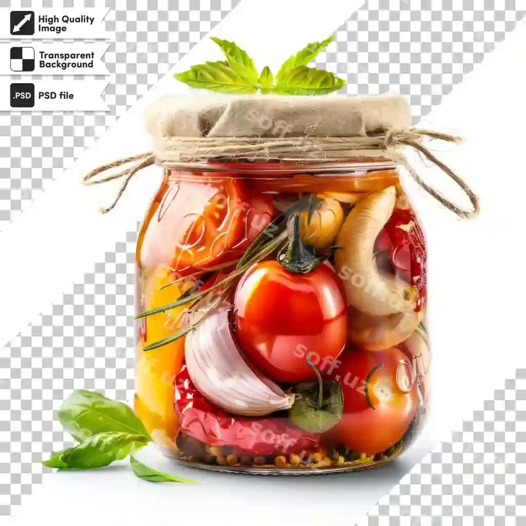 Kopraksiz banka organik deb yozilgan etiketka bilan | Jar vegetables with label that says organic it