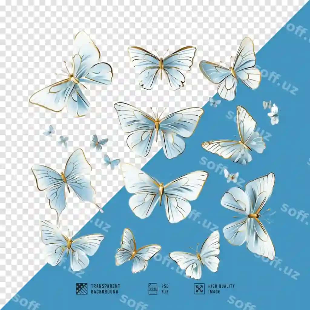 Papilon to'plami orqa fonsiz hd sifat | Butterfly collection without background hd quality