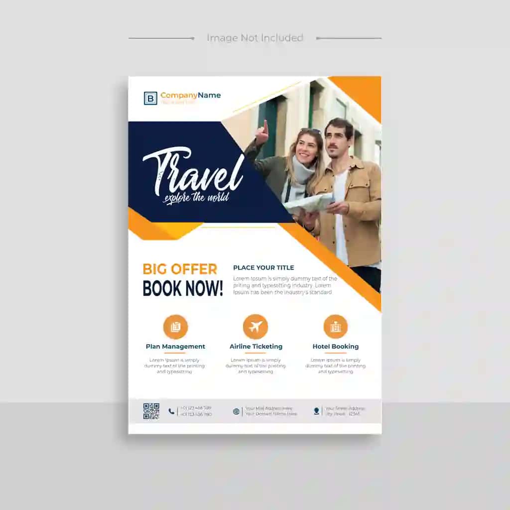 Sayohat sayohati varaqasi shabloni | Travel tour sale flyer template