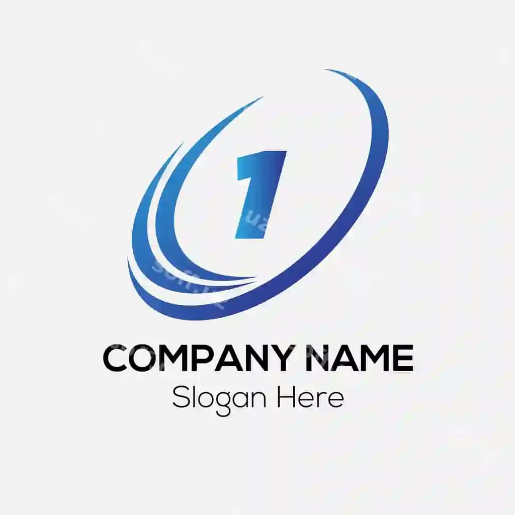 Abstrakt 1 harf zamonaviy bosh harf logotip dizayni | Abstract 1 letter modern initial logo design
