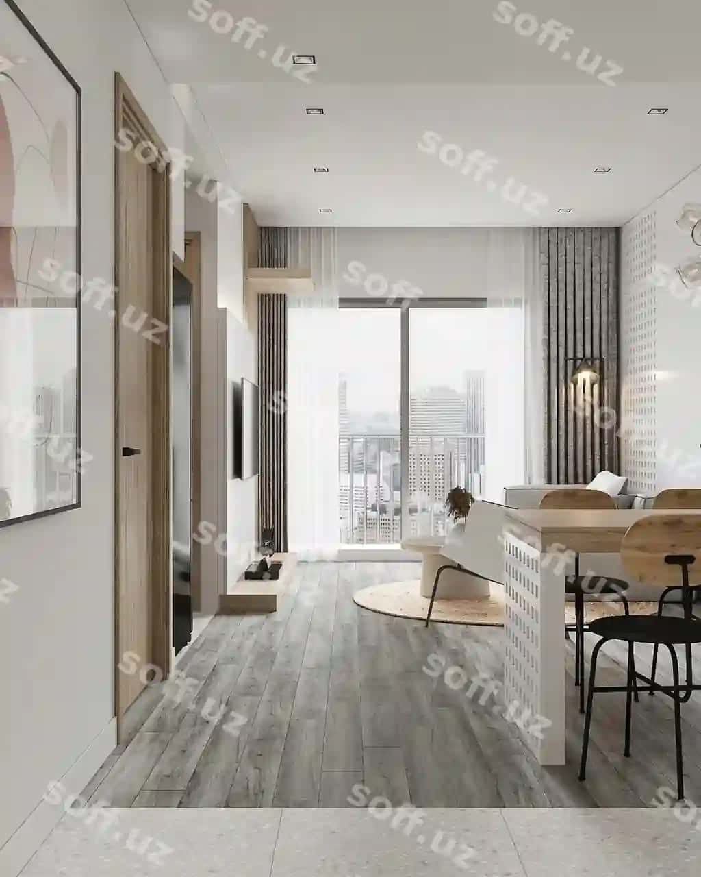 Zamonaviy minimalist kvartira dizayni | Modern minimalist apartment design