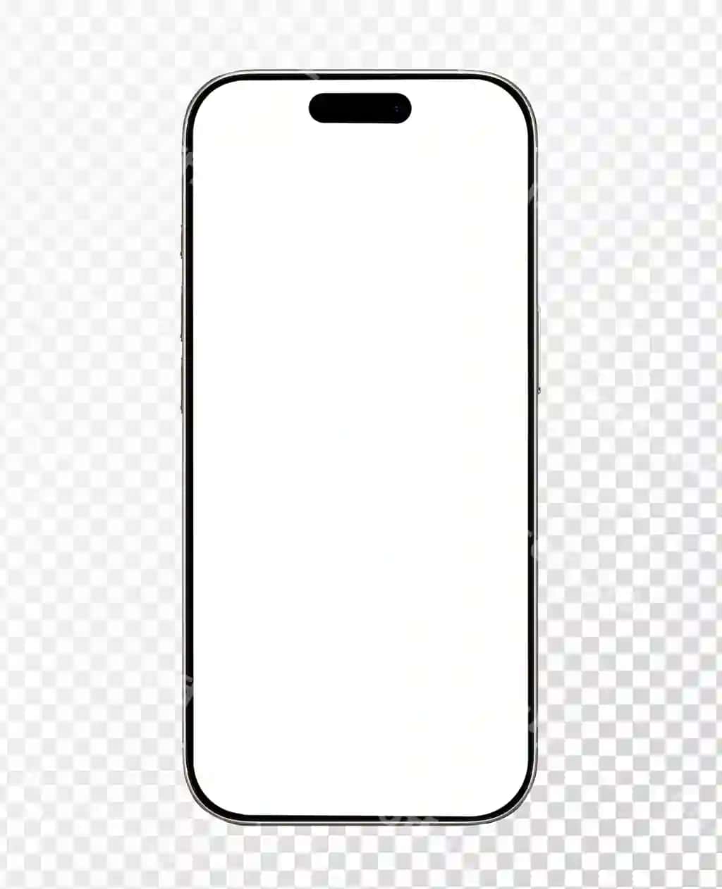Zamonaviy oq akilli telefon namunasi shaffof fonda | Modern white smartphone mockup transparent background