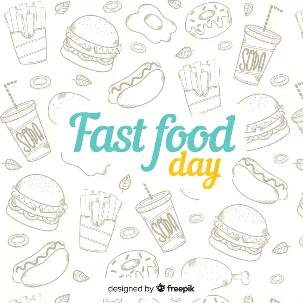 Qo'lda chizilgan oziq-ovqat foni | Hand drawn food background