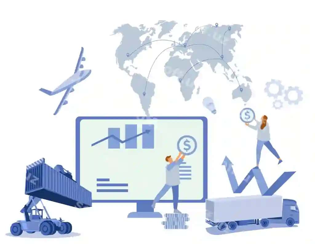 Logistika jo'natish konteyner yuk avtomobili gemi port biznes konteyner | Logistics shipping container truck ship port business container
