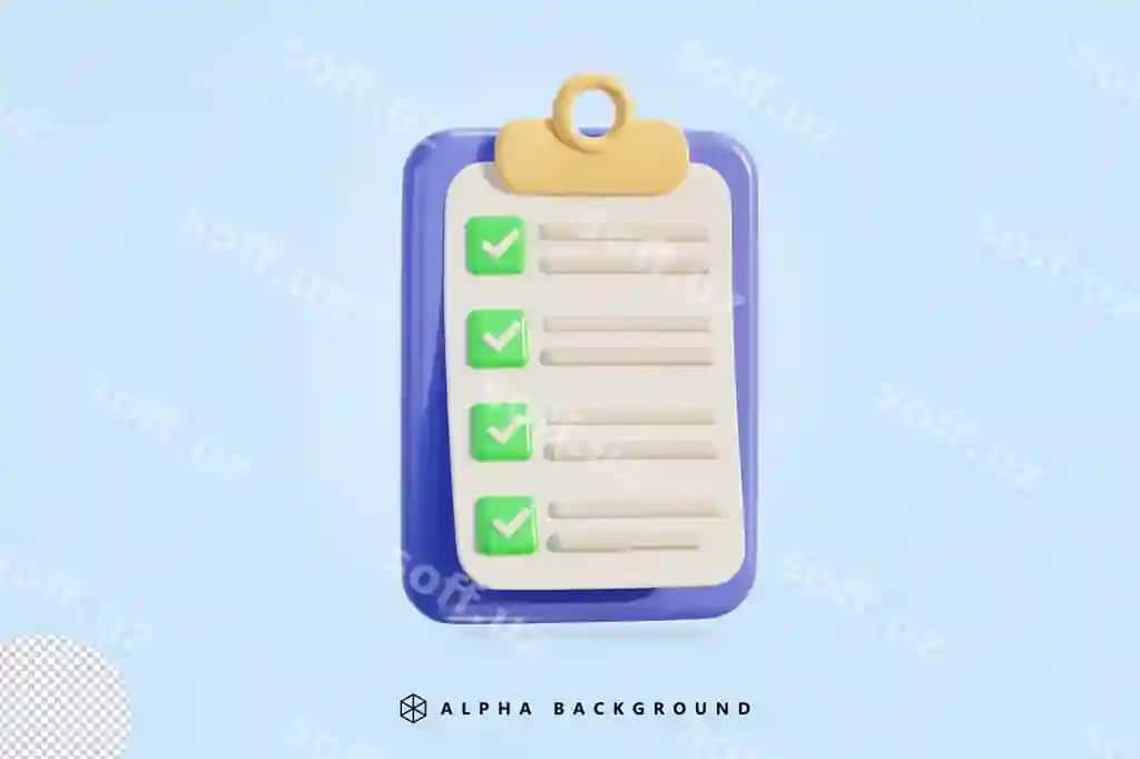 3D pult ikonasi bo'sh qog'oz bilan 3D vektor illustratsiyasi | 3d clipboard icon with paper blank 3d vector illustration