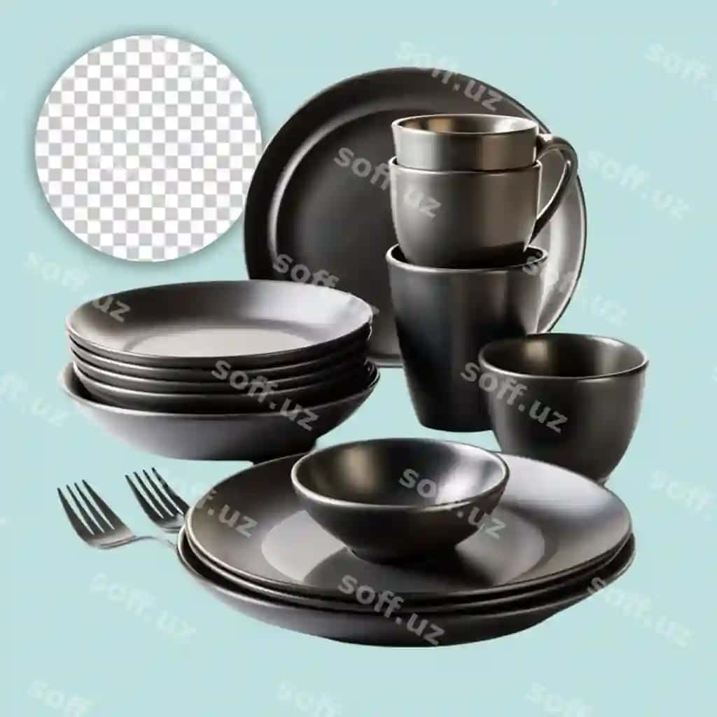 Ajraltirilgan loviyalar shaffof orqa fonda | Isolated dishes transparent background