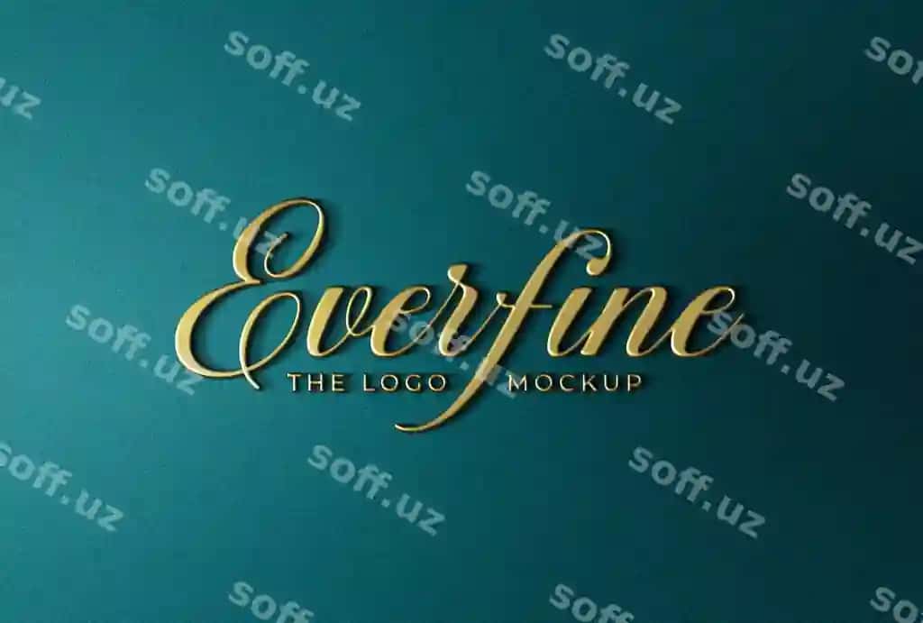 3D metallic oltin logotip mockup | 3d metallic gold logo mockup