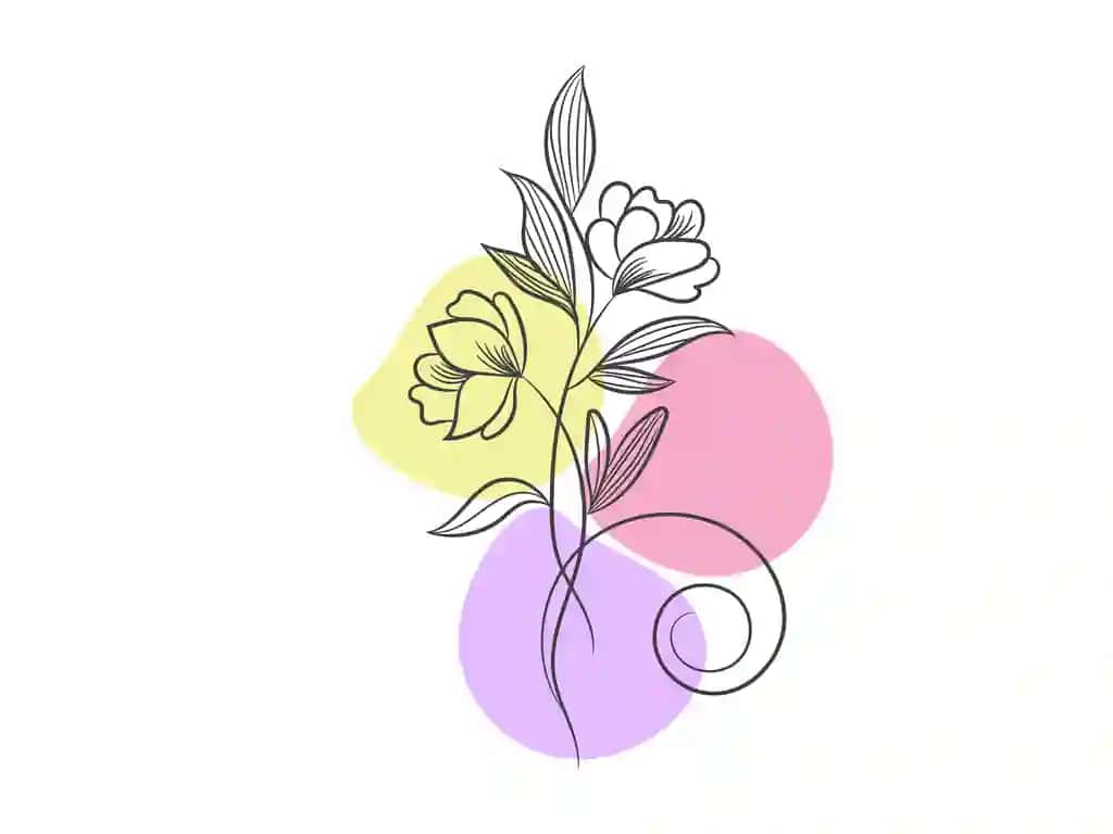 Qo'lda chizilgan gulli rasm | Hand drawn floral illustration