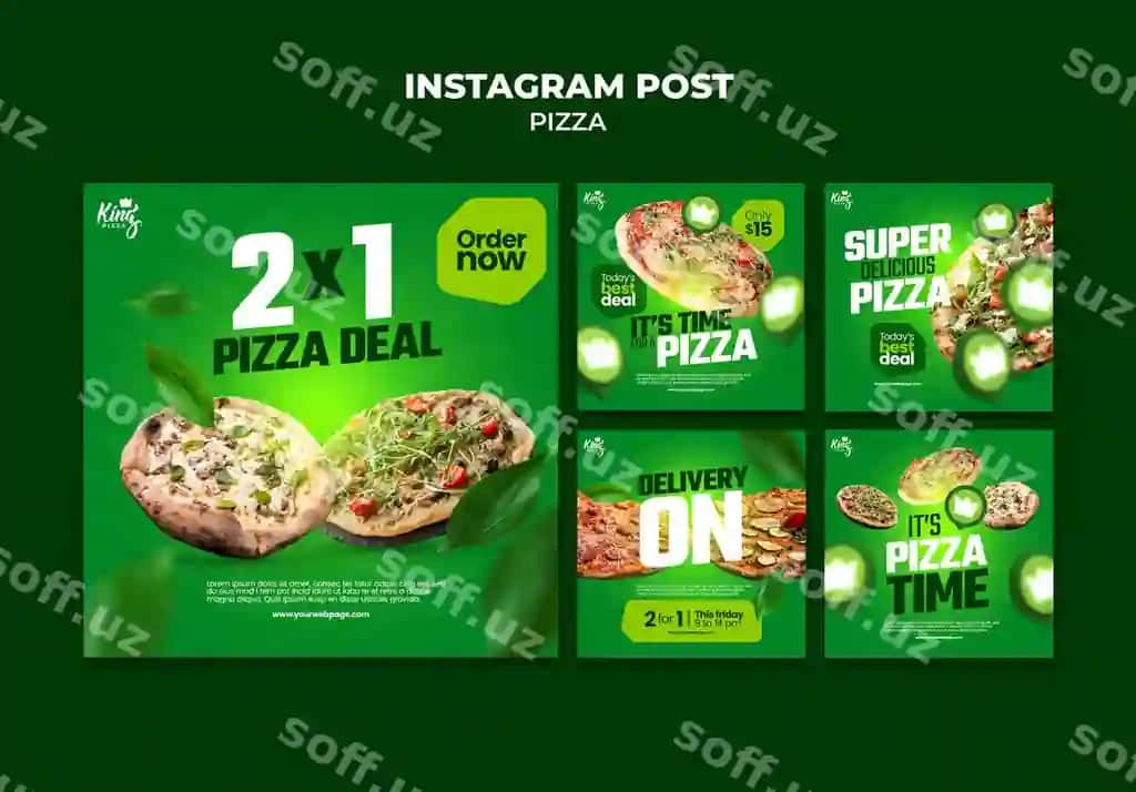 Pitsa shablon dizayni | Pizza template design