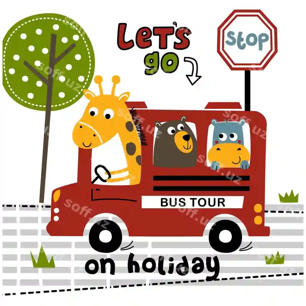 Jiraf do'stlar avtobus gulbishik hayvon multfil'm | Giraffe friends bus funny animal cartoon