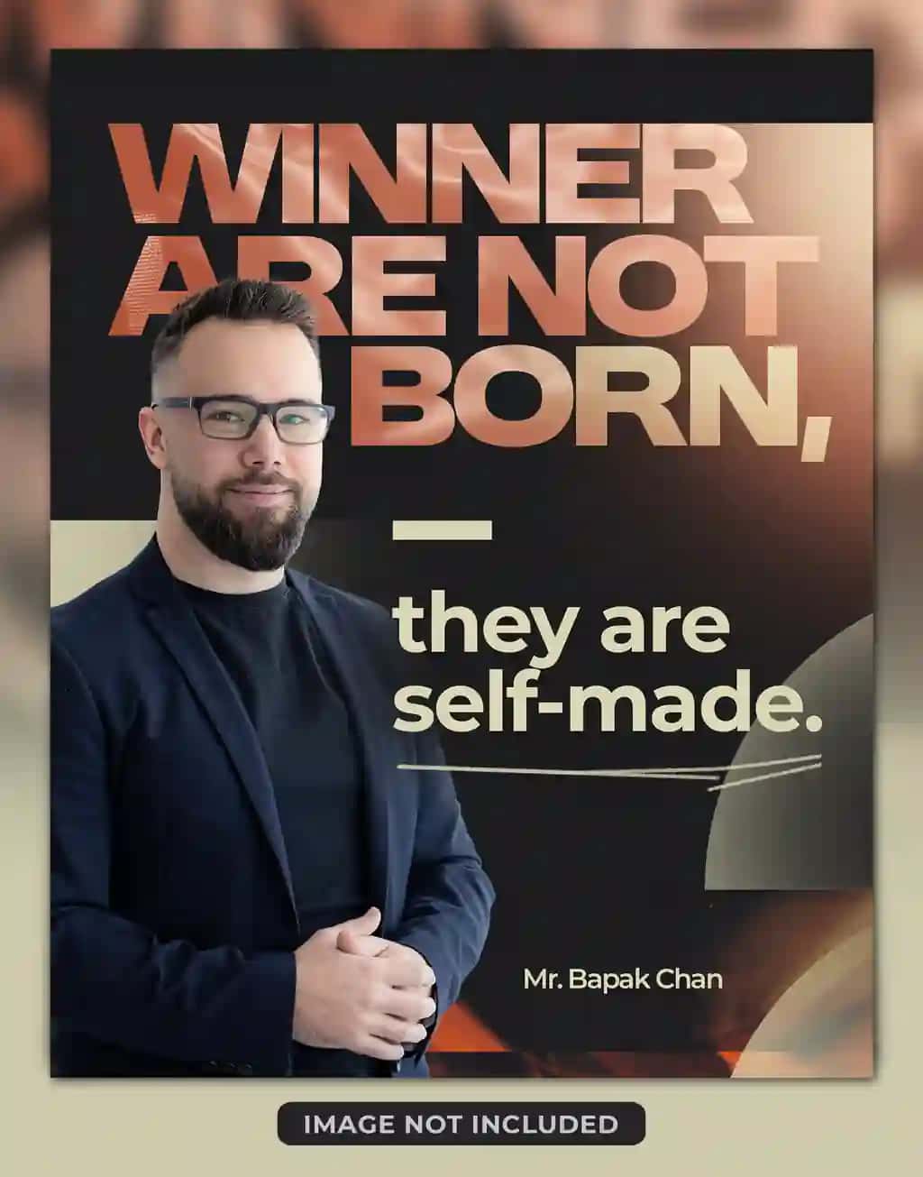 Korporativ motivatsion taklif varaqasi shabloni | Corporate motivational quote flyer template