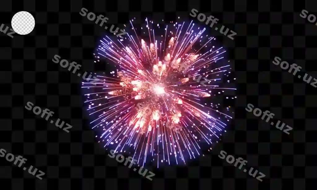 Psd polve ajraltirilgan shaffof orqa fonda | Psd firework isolated transparent background