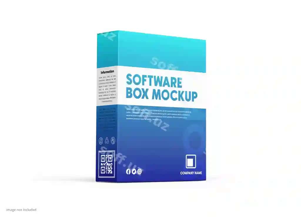 Dastur quticha namunasi | Software box mockup