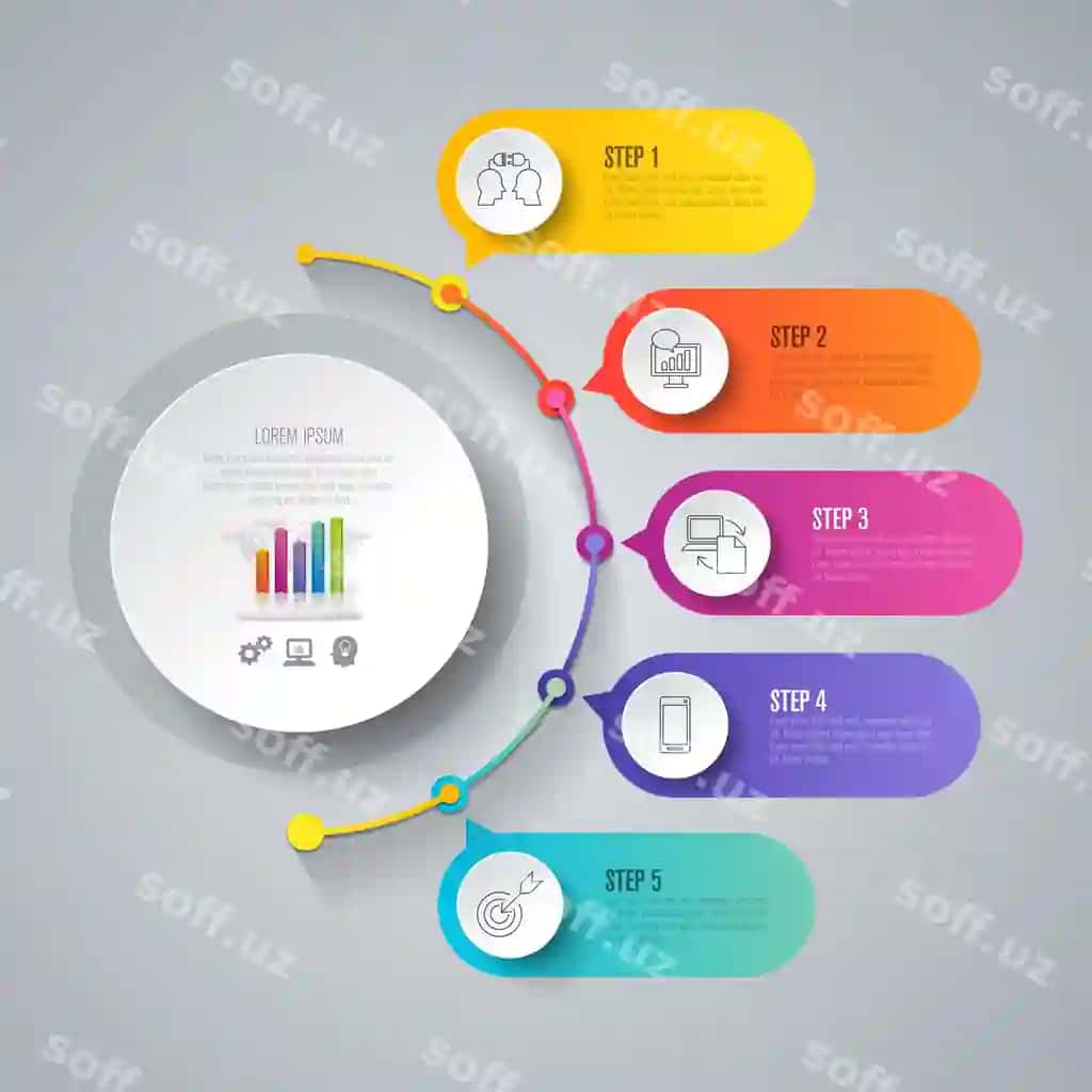 Vaqt chiziq infografik elementlar taqdimoti | Timeline infographic elements presentation