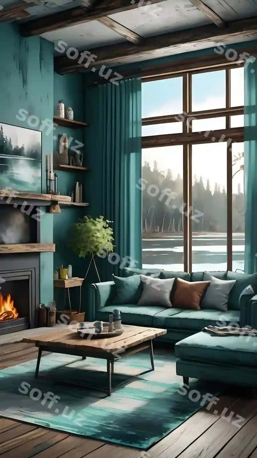 Otish xonasi ichki dekoratsiyasi | Living room interior