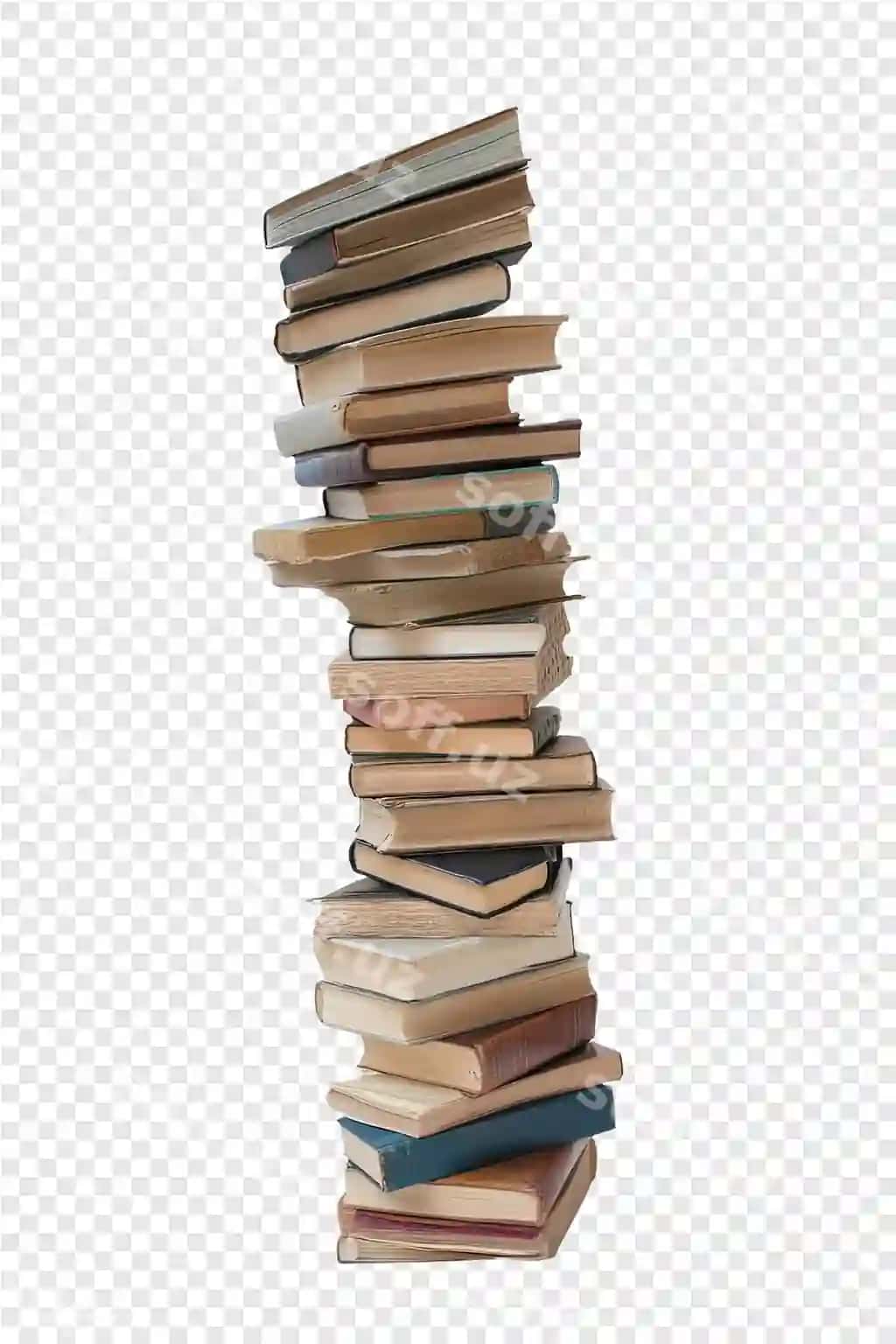 Kitoblarni oq fon bilan joylash | Stack books with white background