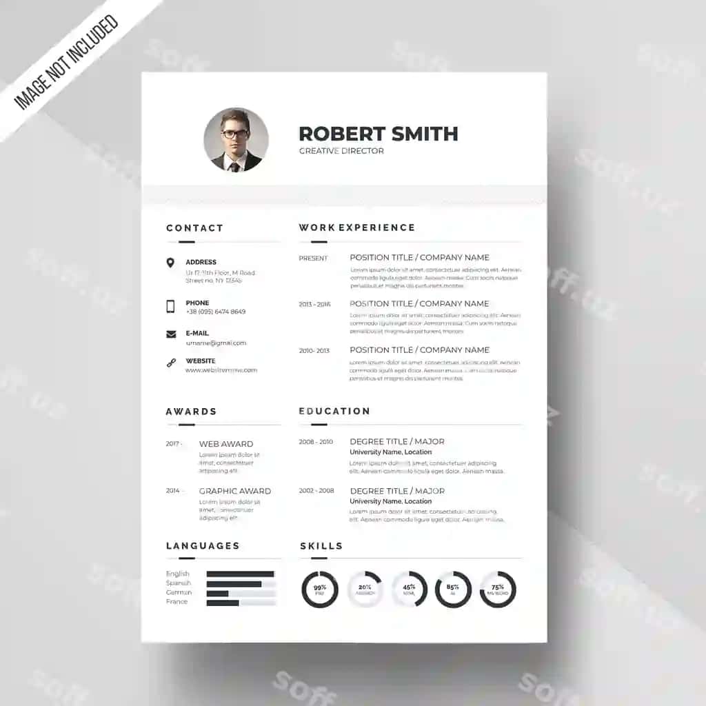 Oq rezyume shabloni | White resume template