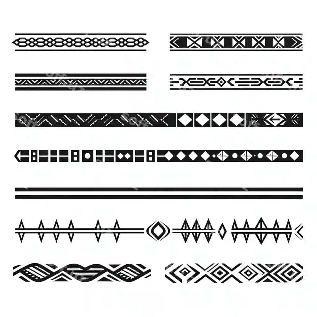 Qora bet ajratgich elementlari oq fon | Black page dividers elements white background
